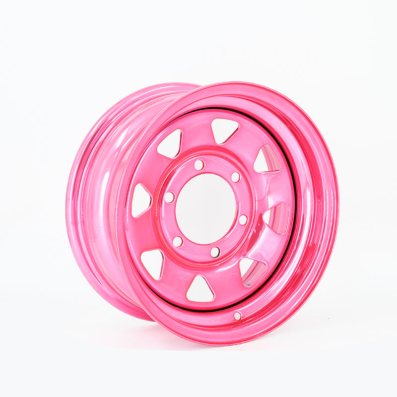 WATER TRANSFER PRINTING 8 SPOKE WHEEL  ROSE RED COLOR 