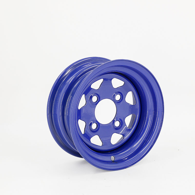 10X4.5 8 SPOKE STEEL WHEEL BLUE COLOR